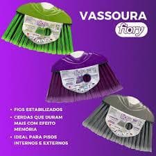 Vassoura Fiory 120cm Alta Qualidade Limpeza para Qualquer Ambiente Multiuso Cerdas Macias SB