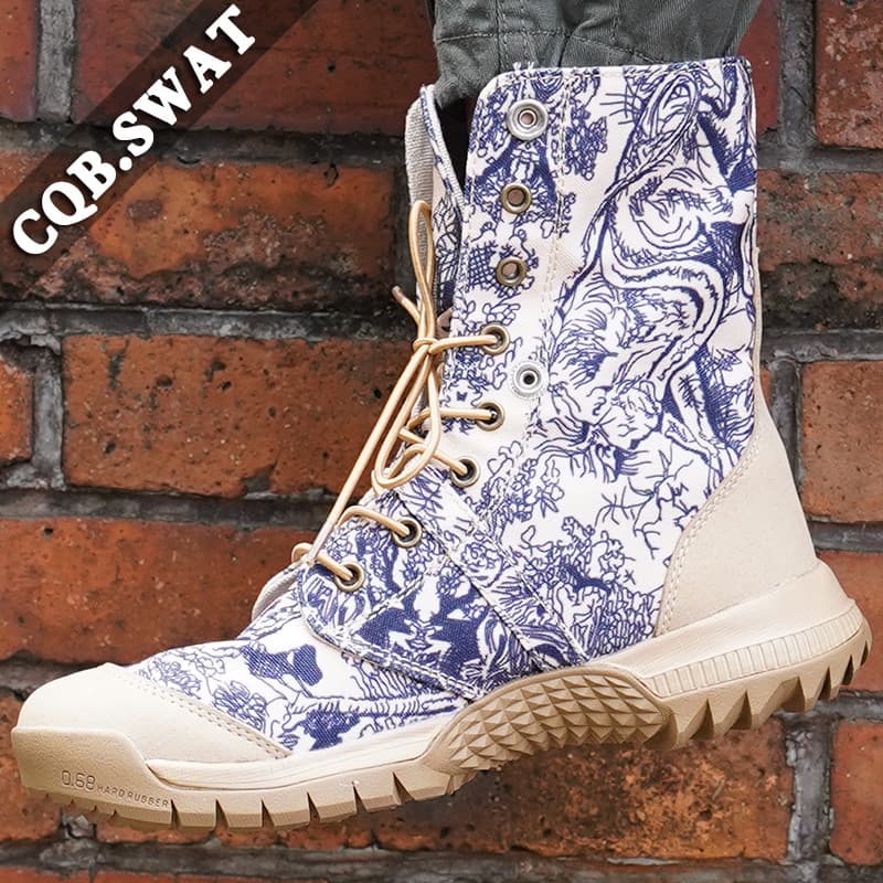 Primavera respirável de alta qualidade estilo chinês sapatos de caminhada botas Graffiti botas gerais Martin botas de lo