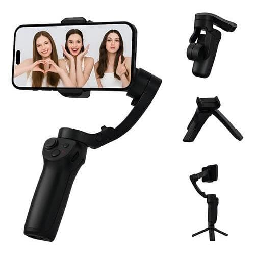 Estabilizador Peining M01b Gimbal Celular 3 Eixos Cor Preto