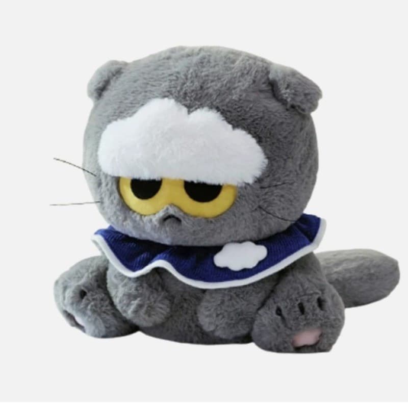 G-DRAGON Chaveiro De Pelúcia Cinza Fofo Gato Boneca Kwon Ji Yong K-Pop Big Bang Merch Presente