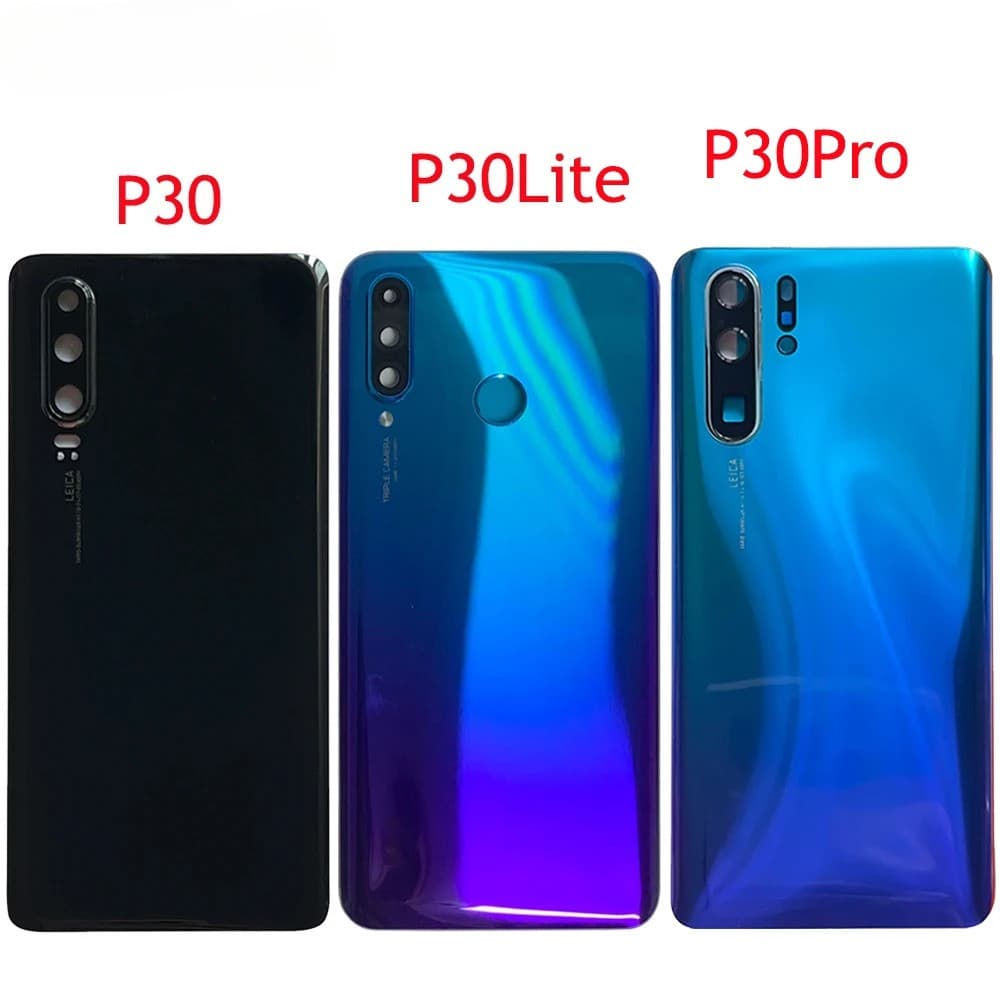 Porta De Vidro Da Bateria Com Lente Para Huawei P30 Capa Traseira P30 Pro Traseiro P30 Lite Peças De Reparo Tampa