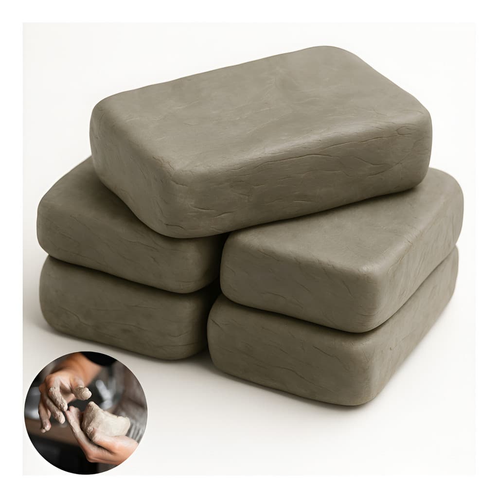 1 kg Argila Natural P/ Artesanato Escultura Trabalho Escolar