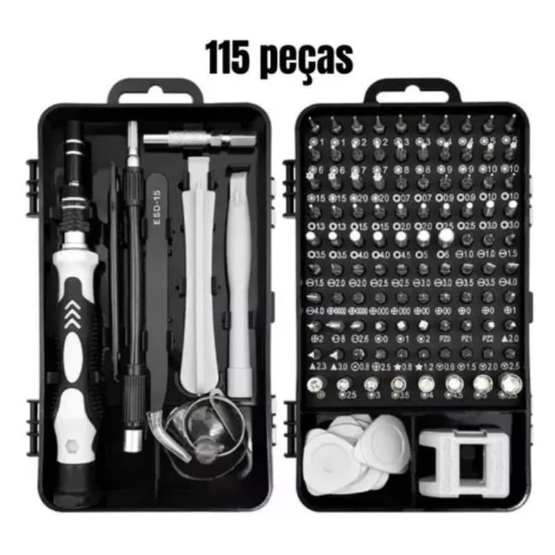 Kit Chaves Precisão Manutenção Profissional 115 pç Magnetico Com Estojo - ZOEX