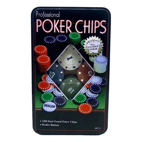Kit Jogo De Poker 100 Fichas Simples Numeradas Profissional Para Treino Poker Chips Dealer Cassino