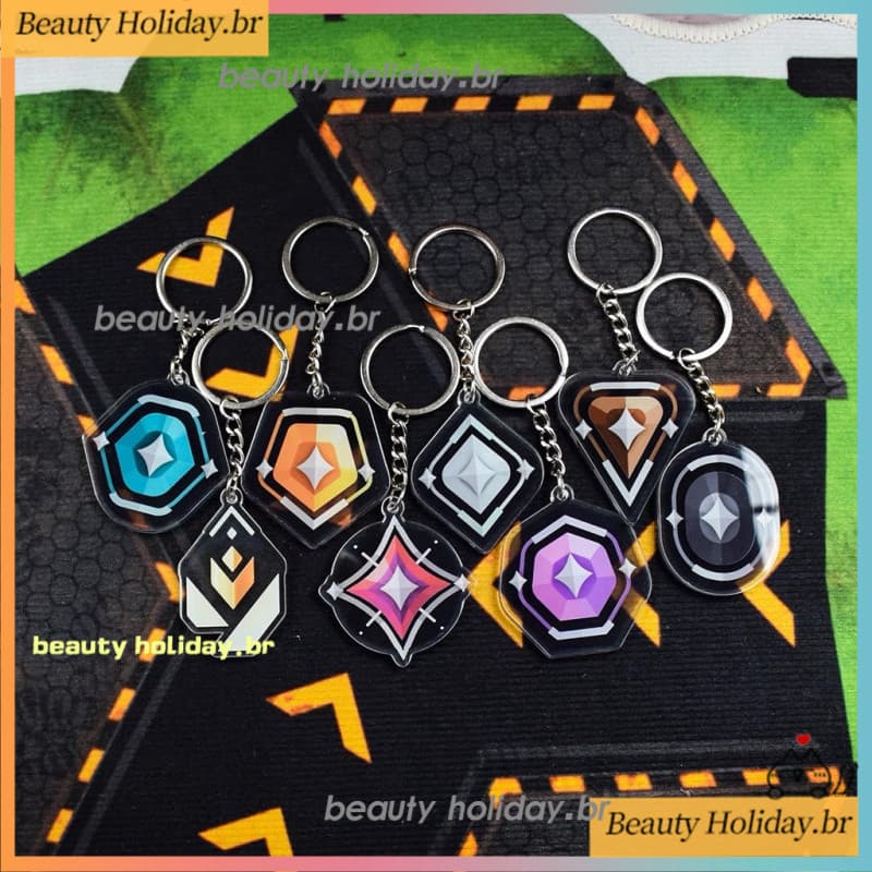 Valorant Astra Killjoy Jett Sova Cypher Game Keychain Chaveiro Homem Para Mulher Acessórios Pingente Porta-Chaves Fãs Pr