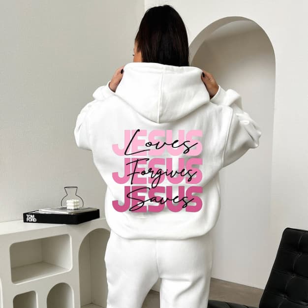 Moletom Canguru Unissex Jesus Blusa De Frio Cristão Evangélico Casual Confortável 100% Algodão