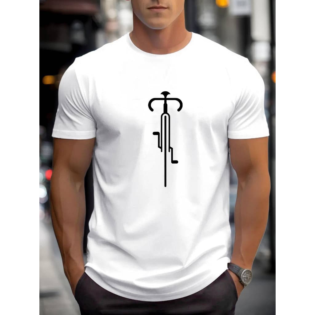 Camiseta Masculina Bicicleta Vista Frontal 100% Algodão Moda