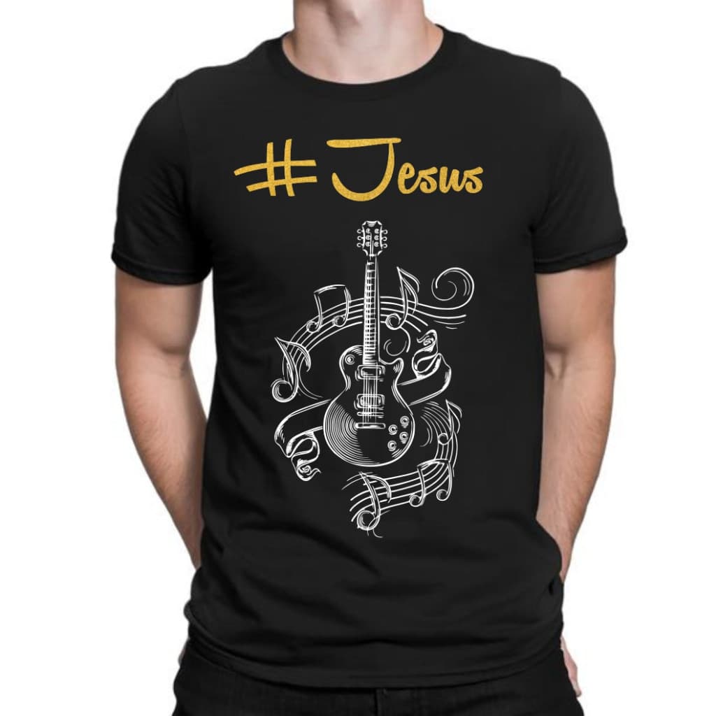 [Camiseta Premium em Algodão Puro]CC Camisa Camiseta Louvor Gospel Musical Violão Masculina Jesus