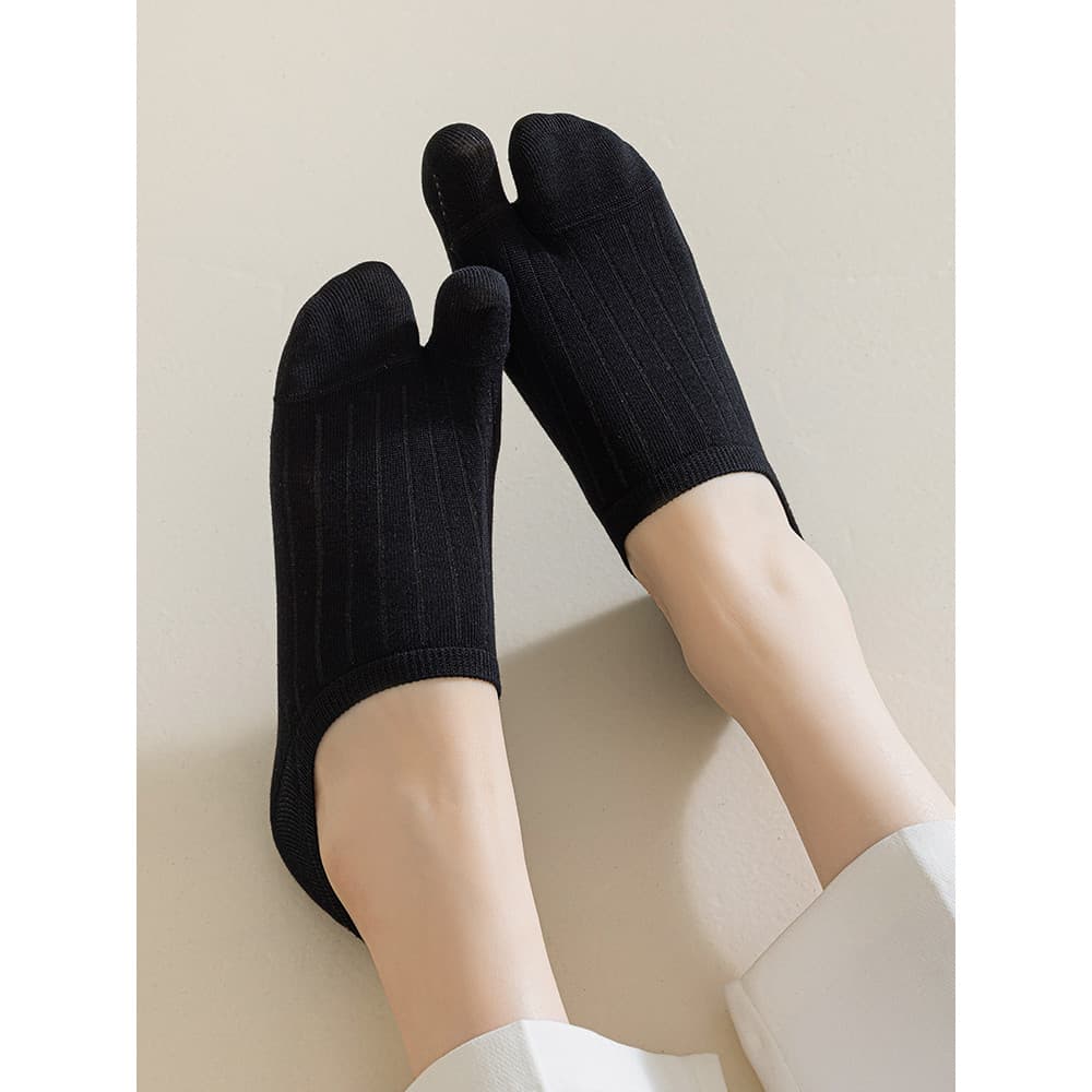 Meias femininas barco meias invisíveis boca rasa Silicone antiderrapante não pode cair fora do calcanhar dedos divididos