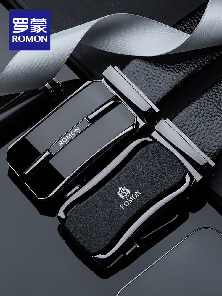 Lomon masculino fivela automática cinto de couro genuíno 2026 primavera novo estilo tendência de negócios All-Match cint