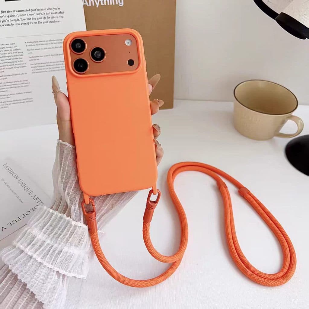 Capa Crossbody De Cor Sólida Premium Ultrafina E Macia Em TPU Traseira Para iPhone 11/13/17/12/16 Pro Max *-& -