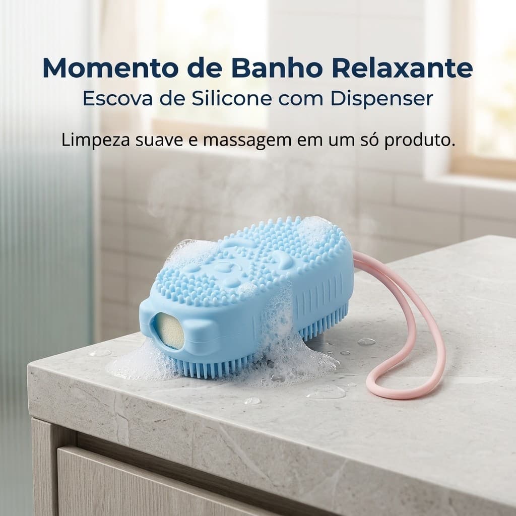 Porta Sabão Escova Para Banho,Esponja Bucha De Silicone
