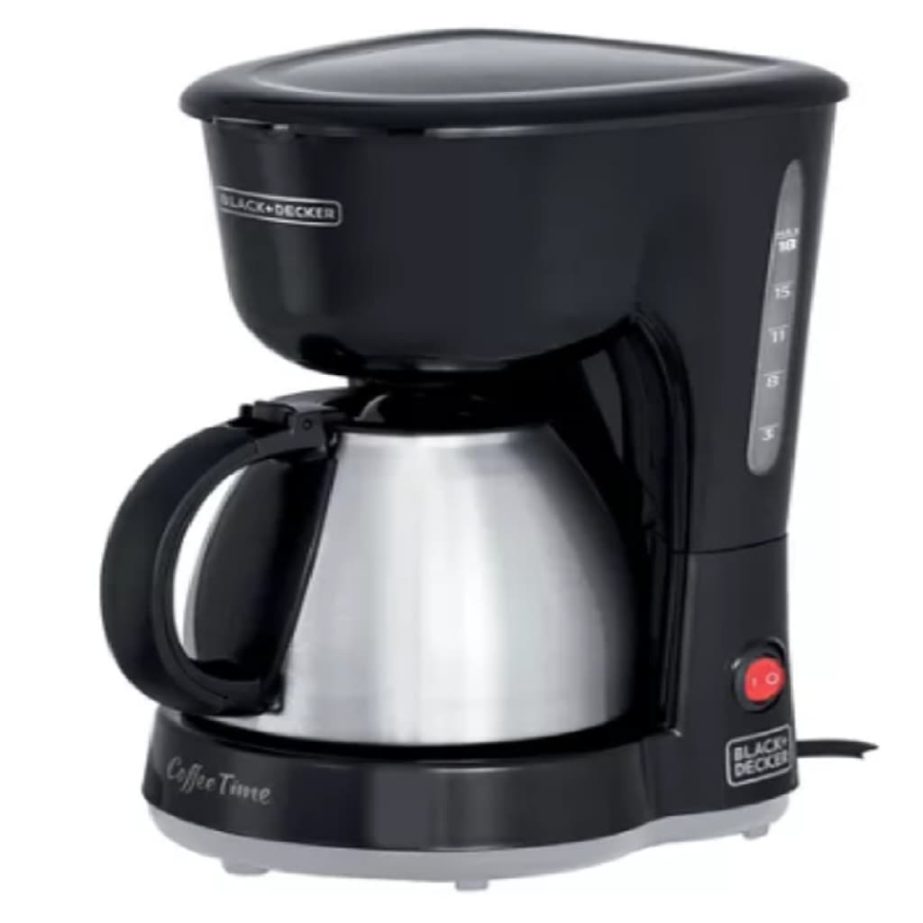 Cafeteira Elétrica 15 Cafés Inox Filtro Permanente Lavável Prática Cozinha Voltagem Selecionavel
