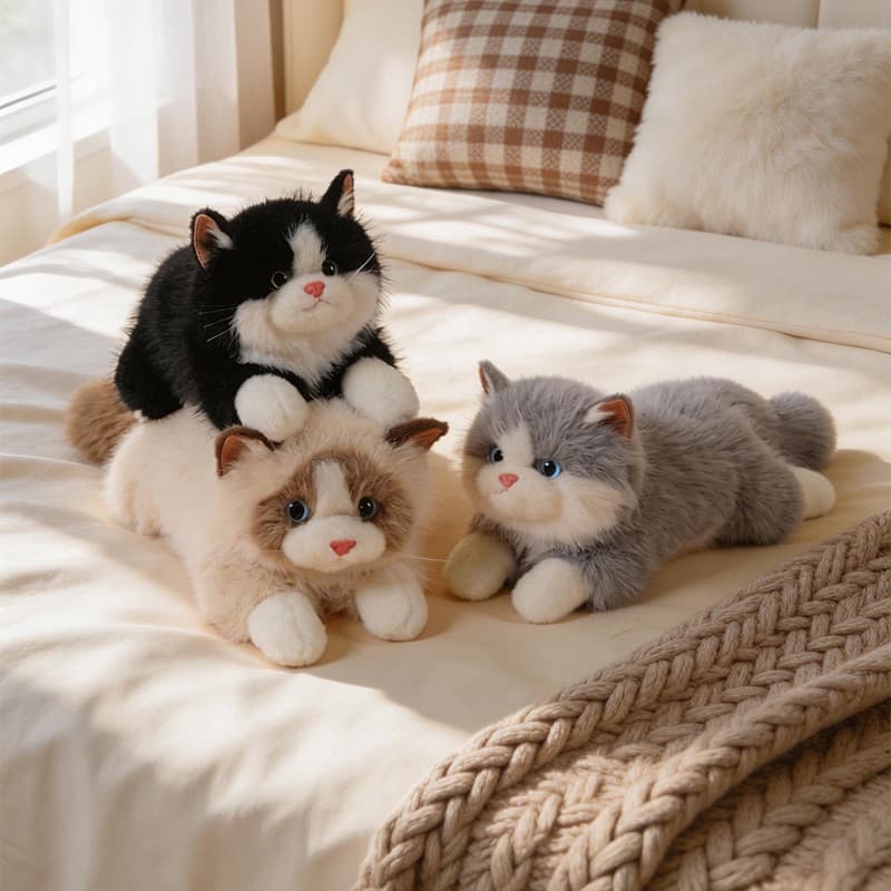 Ragdoll Gato Brinquedo De Pelúcia Macio Fofo Animal Boneca Cores De Vários Tamanhos Decoração De Casa Escolha De Present