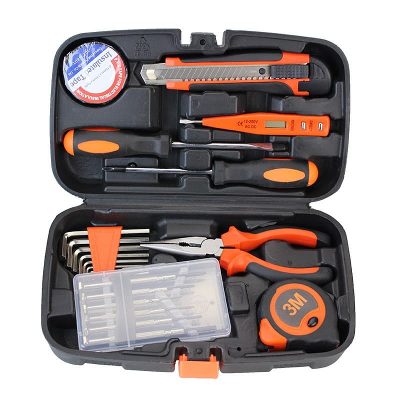 Kit de Ferramentas 22 Peças Parafuso Maleta Profissional Conjunto para Uso Doméstico, Reparos e Manuten
