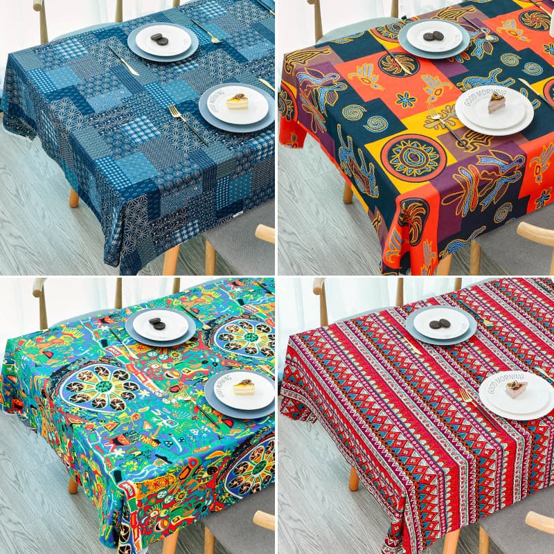 Estilo étnico tecido impresso Yunnan algodão boêmio Retro vestido roupas travesseiro toalha de mesa tecido