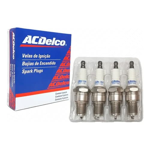 Jogo Velas Acdelco Onix Prisma Cobalt Celta Meriva 1.4 8v Flex