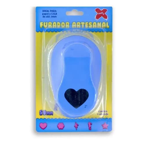 Furador Scrapbook Coração Liso Papel Corte 5cm 2 Polegadas