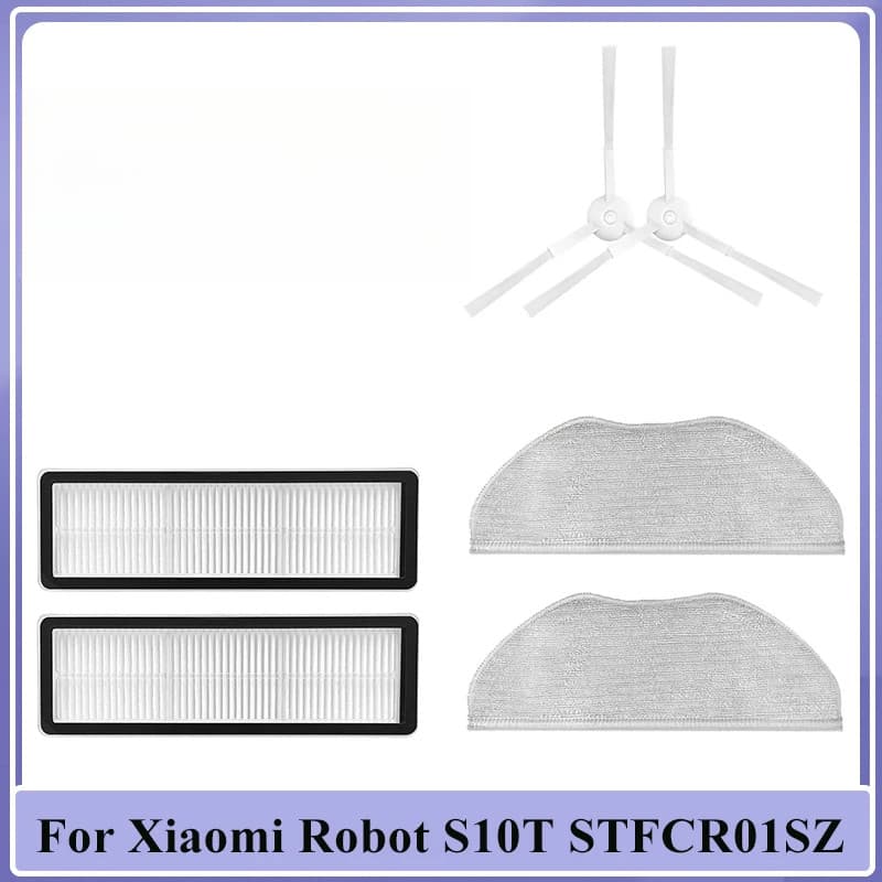 Para Xiaomi Robô Aspirador De Pó S10T STFCR01SZ Robótico Parte Mop Pano Escova Lateral Filtro HEPA Acessório