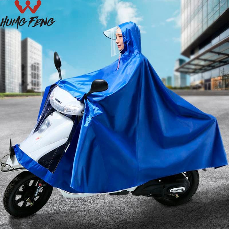 Vento forte motocicleta elétrica bicicleta capa de chuva adulto equitação à prova dwaterproof água Extra engrossado ampl