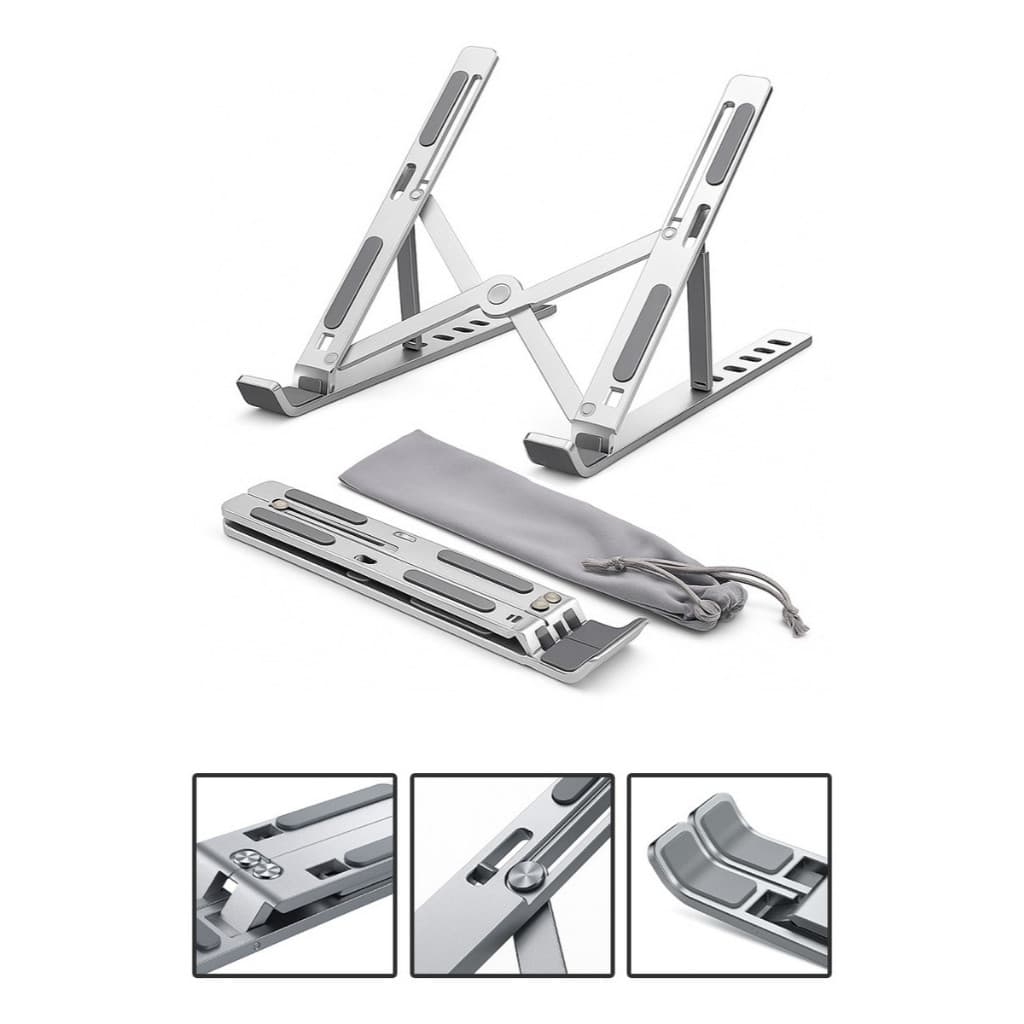 Laptop Suporte Base Notebook Tablet Alumínio Dobrável Portátil