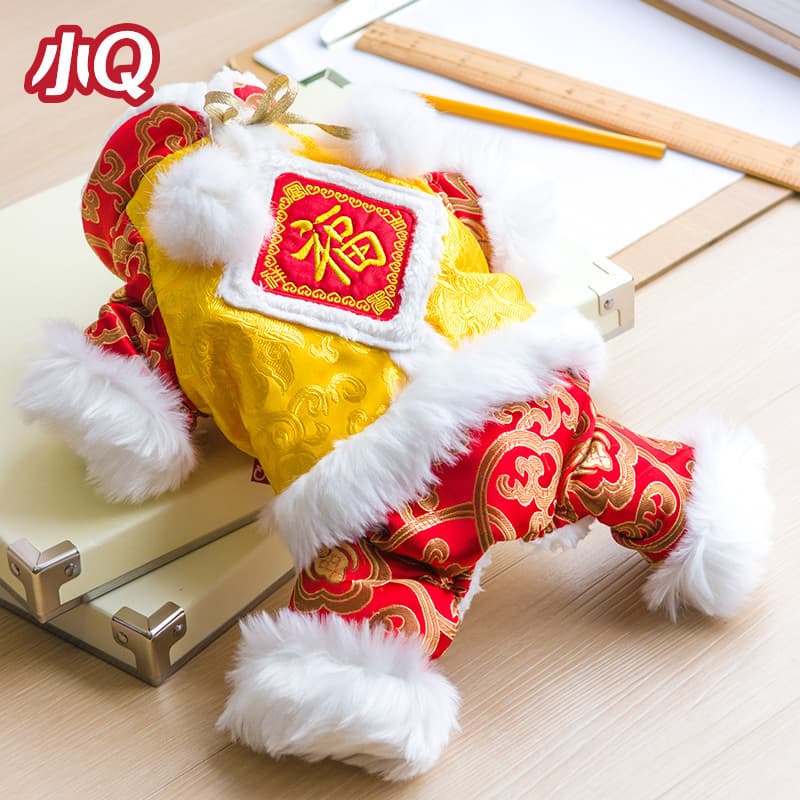 Fu personagem Pet tang terno roupas de pelúcia roupas de quatro patas roupas para cães cão tang terno Fugui festivo