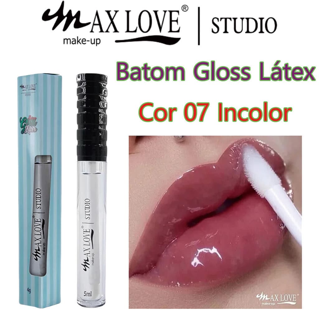 Max Love Látex Brilho Labial Incolor Cor 07