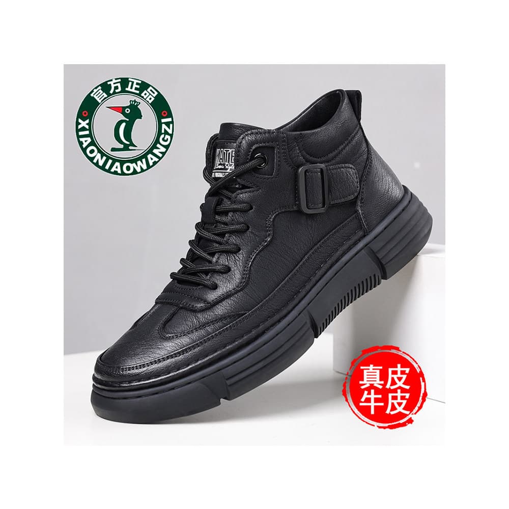 Oren pica-pau sapatos de algodão sapatos masculinos inverno couro genuíno Casual tênis de alta qualidade velo quente Mar