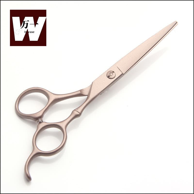F313-1 tesoura de cabeleireiro pintada em ouro rosa, tesoura plana, desbaste, franja, salão de cabeleireiro profissional