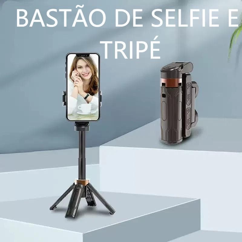 Bastão de selfie Com tripé suporte de chão portátil anti-vibração para fotografia