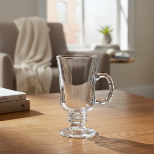 Jogo C/6 Canecas De Vidro Xícara 120ml Irish Coffee