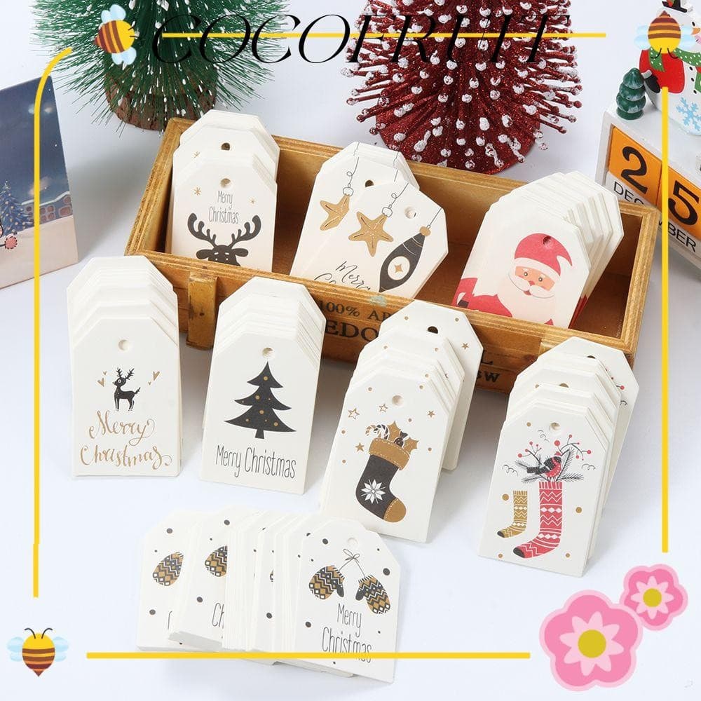 COCOFRUIT 50 Pcs Etiquetas Penduradas Cartões De Festa Suprimentos De Embrulho Decoração De Natal