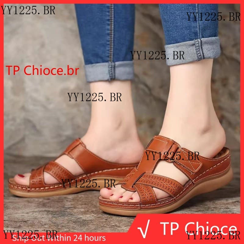 Sandálias ortopédicas femininas Slip On Open Toe 6638 VMDJ