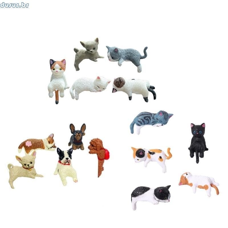 dusur9 Gatos Fingurine Monitor Computador Decorações Cão Gatinhos Tela TV Personalidade Acessórios Do Carro M
