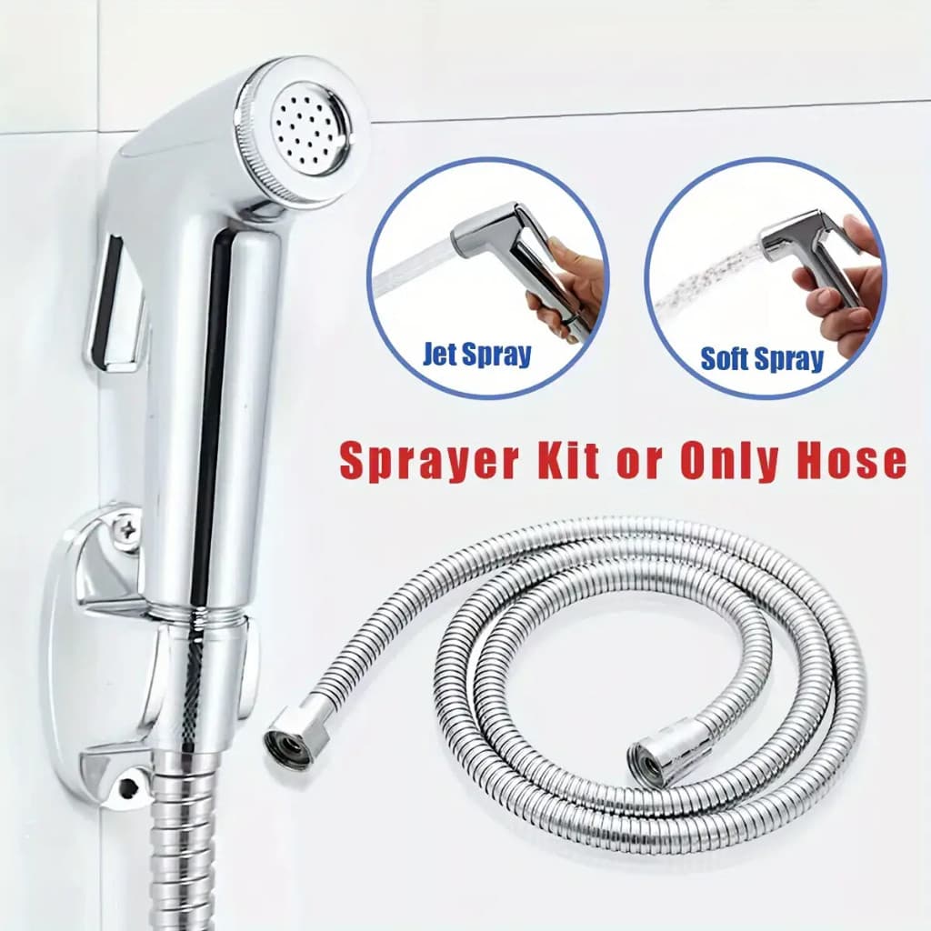 Ducha Higiênica Para Banheiro Completa Luxo metal  Inox 1,2m Chuveirinho Privada