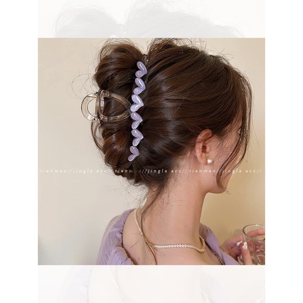 Amor Grab clip 2026 novo estilo High-End volta cabeça grampo de cabelo tubarão grande grampo de cabelo feminino verão