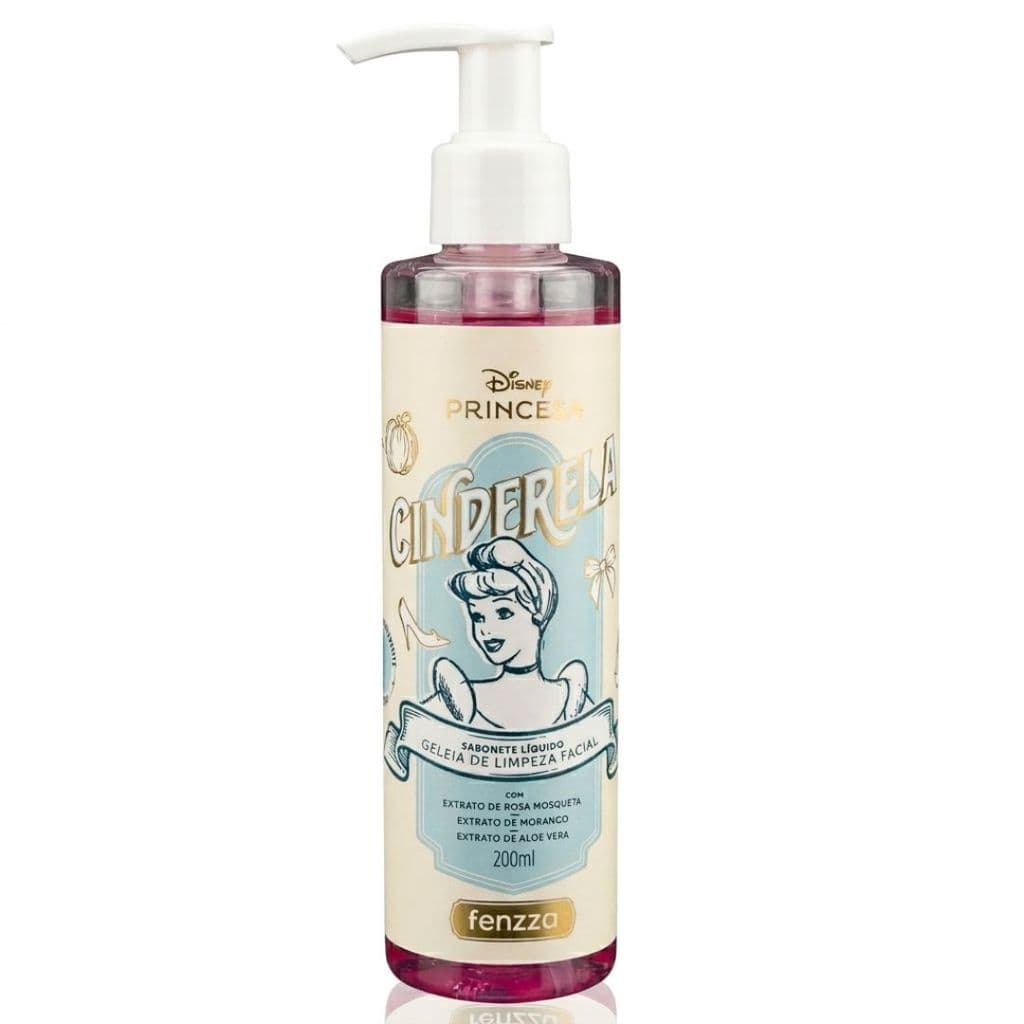 Sabonete Liquido Geleia Limpeza DIS250 Princesas Disney Cinderela Novo Lançamento Fenzza