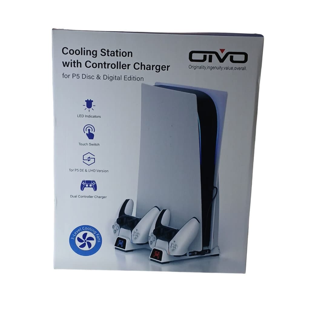 Base de Resfriamento Multifuncional OIVO para PS5 com Carregador de Controle