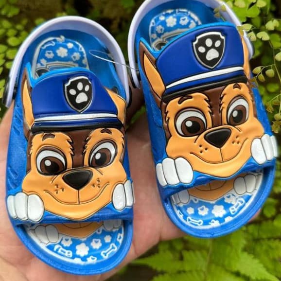 Papete Sandália Babuche Infantil Bebe Menino Patrulha Canina Azul