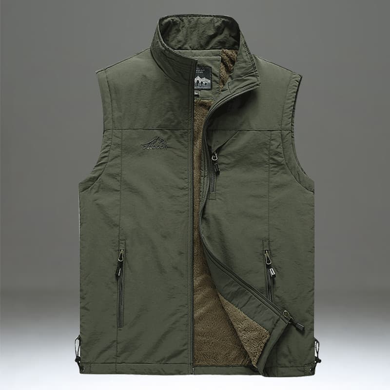 Colete de trabalho masculino outono inverno 2025 exterior Wear quente colete mais veludo grosso esportes lazer colete in