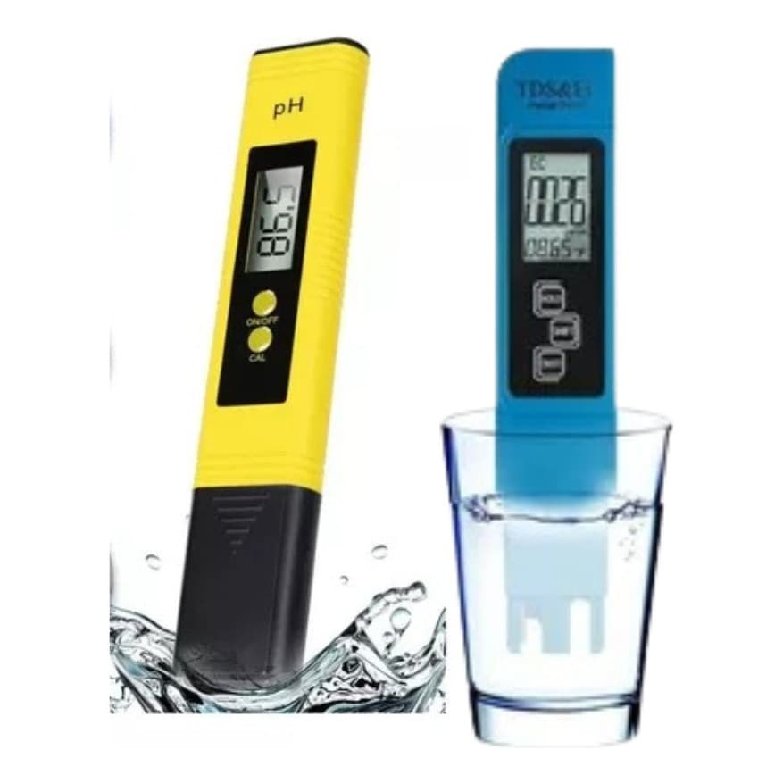 Kit Medidor Digital de pH, TDS e Condutividade EC – Ideal para Hidroponia e Análise de Água