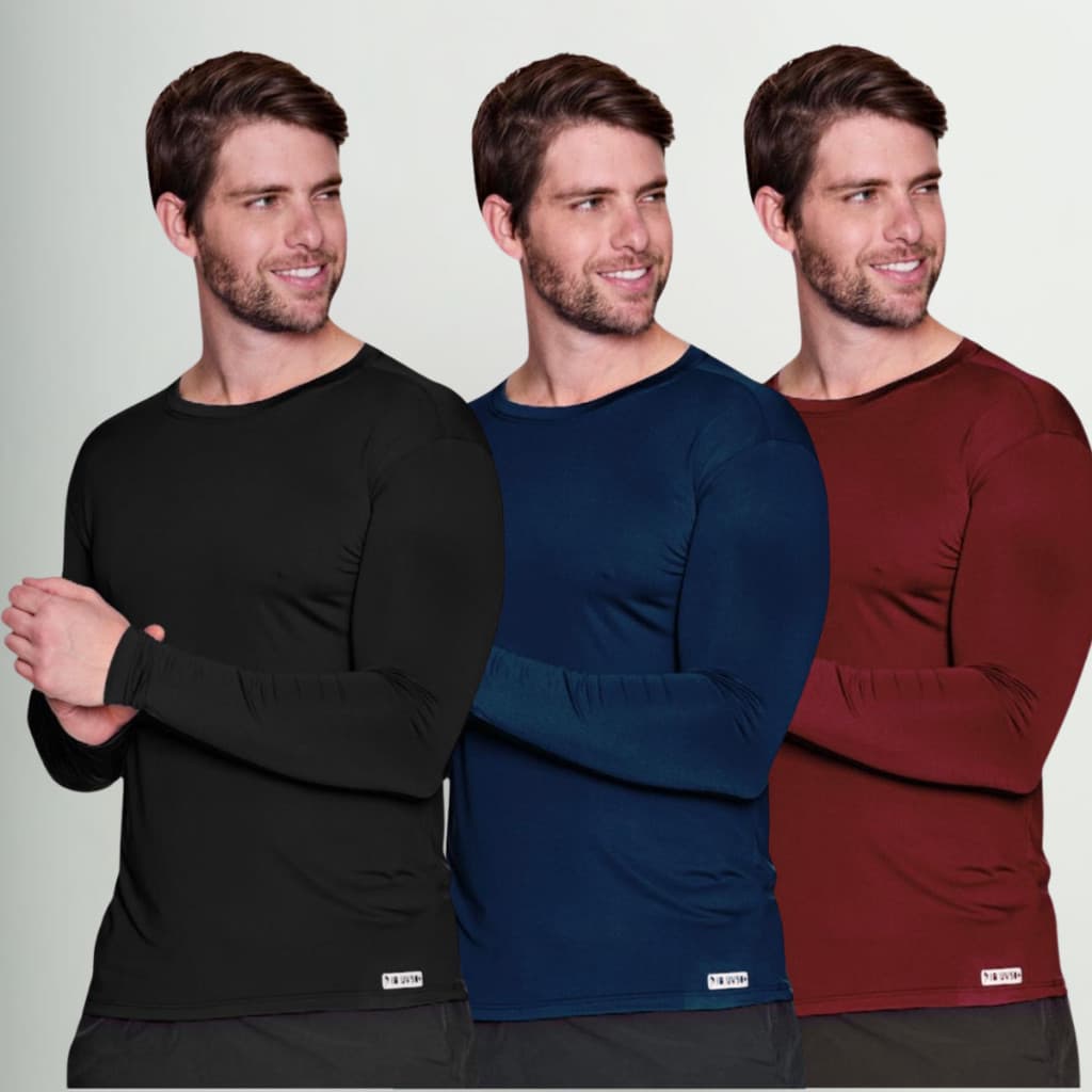 Camisa Térmica Proteção Uv 50+ Segunda Pele Unissex Camiseta Malha Fria Manga Longa