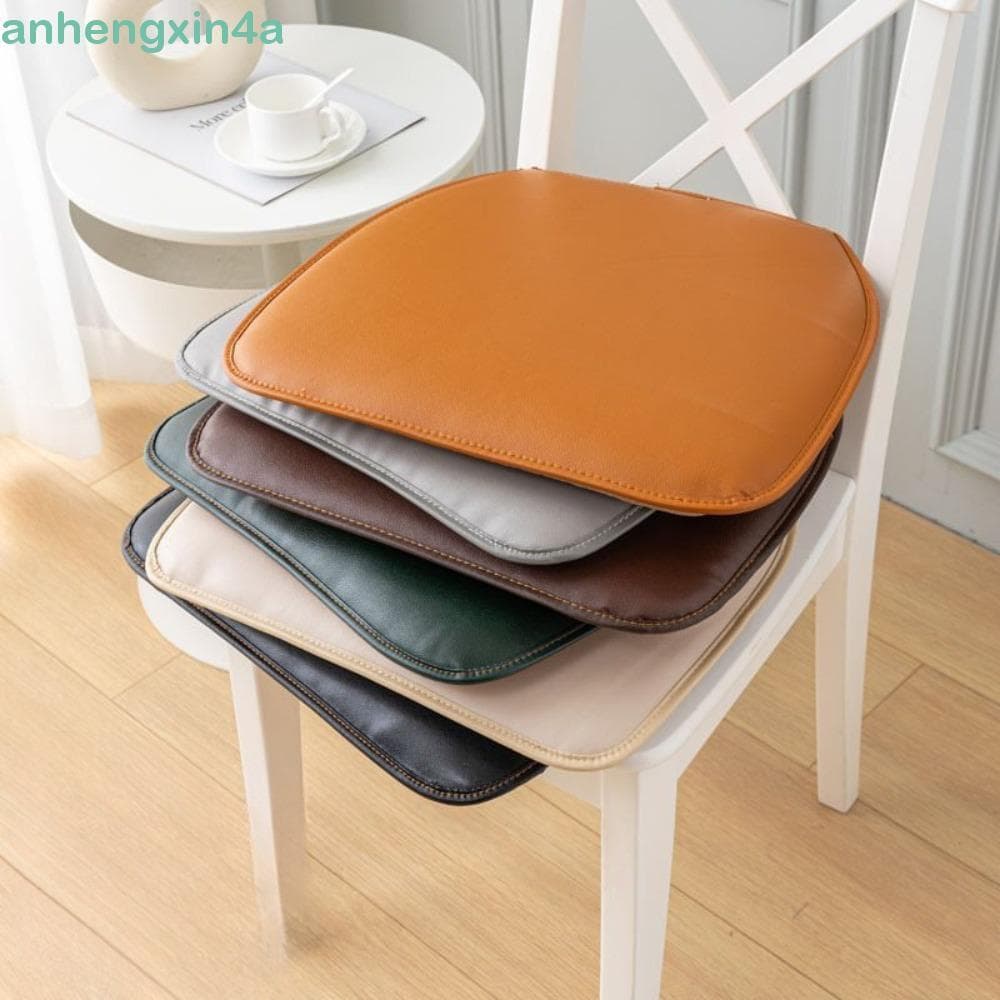 Almofada De Assento De Couro PU Em Forma De D ANHENGXIN , Impermeável Para Cadeira De Jantar Resistente À Sujeira , Espe