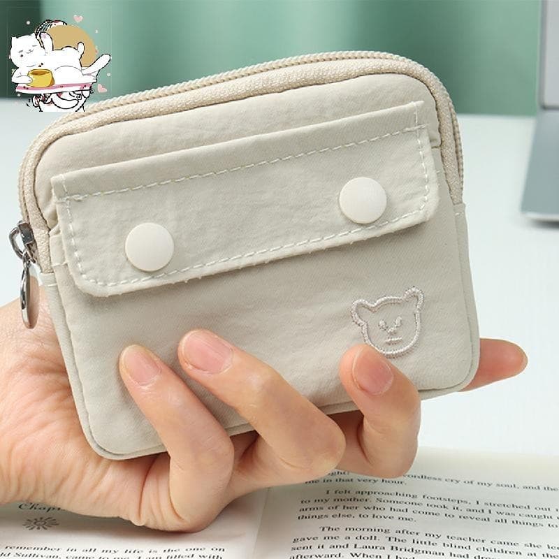 Porta-Moedas De Lona Com Chaveiro Resistente Ao Desgaste