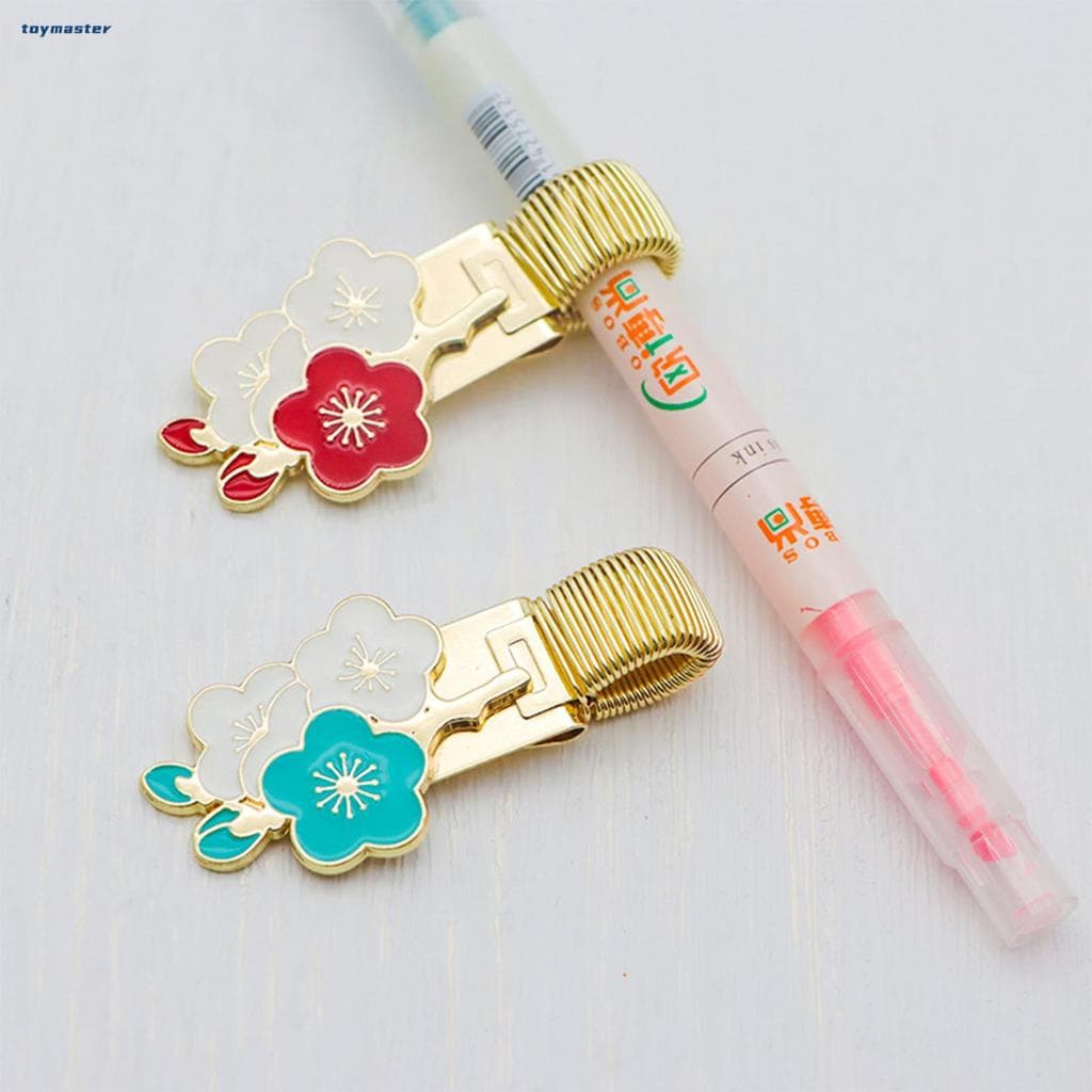 Clipe De Suporte De Caneta De Metal Delicado Decorativo Floral Clipes De Lápis Para Bolso De Prancheta De Notebook