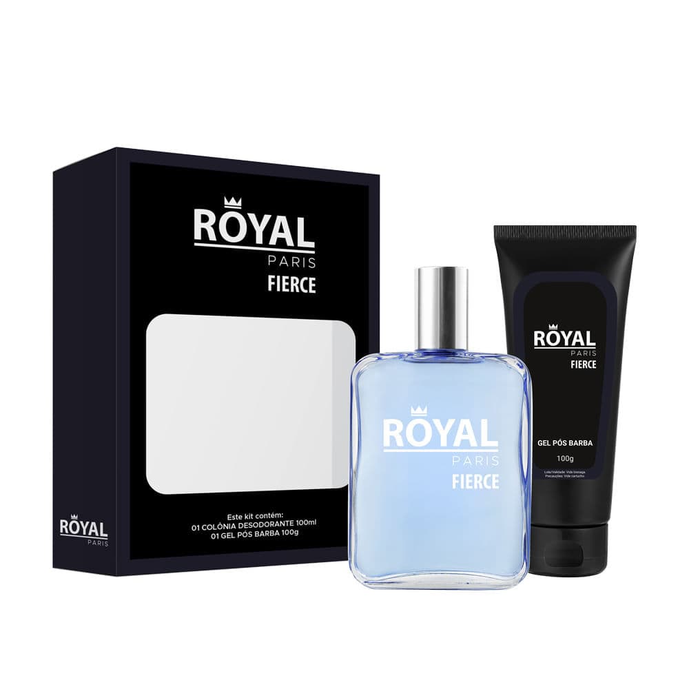 Kit Royal Paris Fierce Masculino (Deo Colônia 100ml + Gel pós barba 100g)