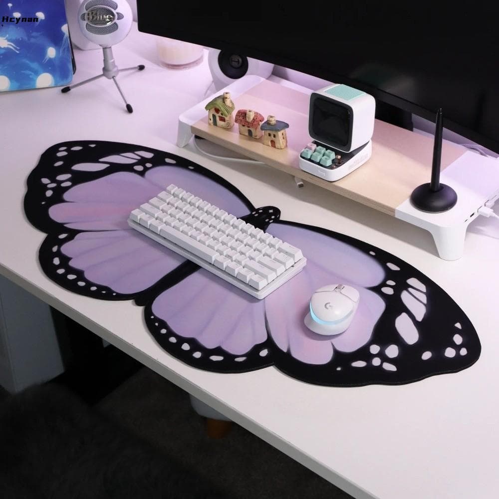 Tapete De Mesa Borboleta HCYNAN , Antiderrapante Em Formato De , Mouse Pads Resistentes Ao Desgaste