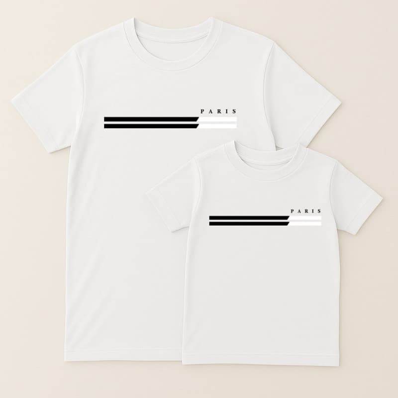 Kit Camiseta tal Pai tal Filho “Paris” – PAI E FILHO -  dia dos pais- Sintonia e personalidade