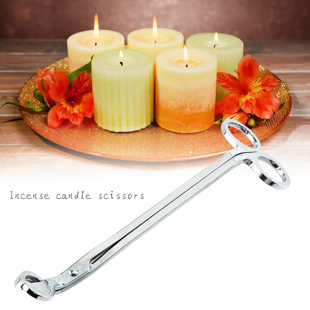 Útil Vela Pavio Tesoura De Aço Inoxidável Núcleo Trimmer DIY Artesanal Fazendo Ferramentas 18cm Preto Rosa Ouro Prata