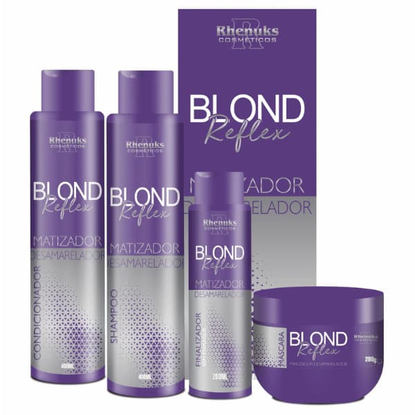 Kit 4 Unidades Blond Reflex Matizador Desamarelador Rhenuks